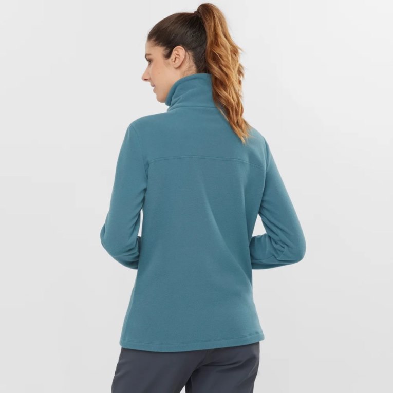 Turquoise Salomon Essential Cosy Fleece Full Zip Women's Jackets | PH 03287R